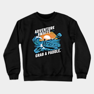 "Sunset Kayak Adventure: Ride the Tide" Crewneck Sweatshirt